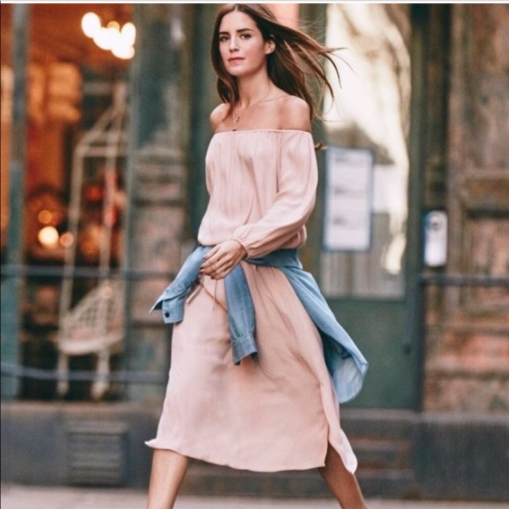 WhoWhatWhere Drawstring Mid Length Dress